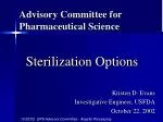 Advisory Committee for Pharmaceutical Science - slide 1