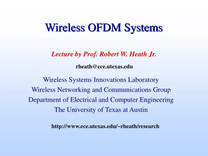 wireless ofdm systems