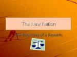 The Birth of a Republic: From War to Peace - slide 1