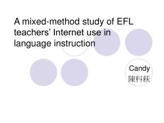 A mixed-method study of EFL teachers’ Internet use in language instruction
