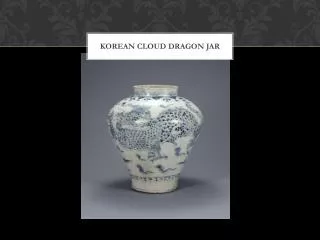 Korean Cloud Dragon Jar