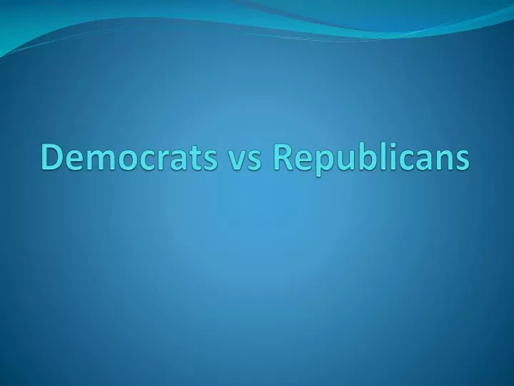 democrats vs republicans
