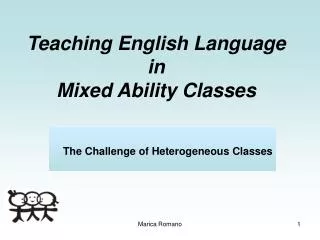 Teaching English Language in Mixed Ability Classes