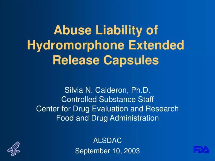 abuse liability of hydromorphone extended release capsules