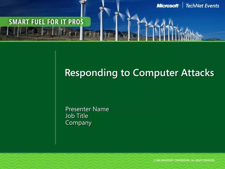 responding to computer attacks
