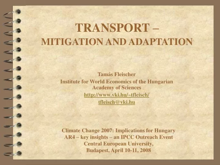 transport mitigation and adaptation