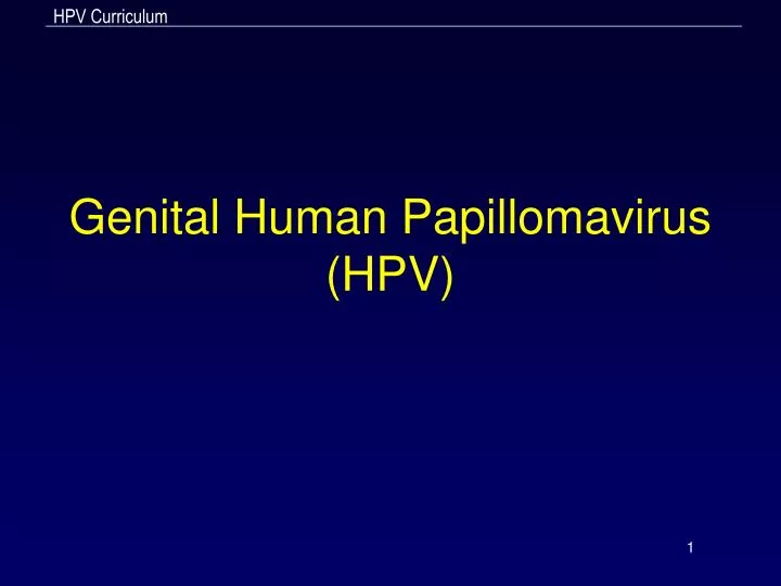 genital human papillomavirus hpv