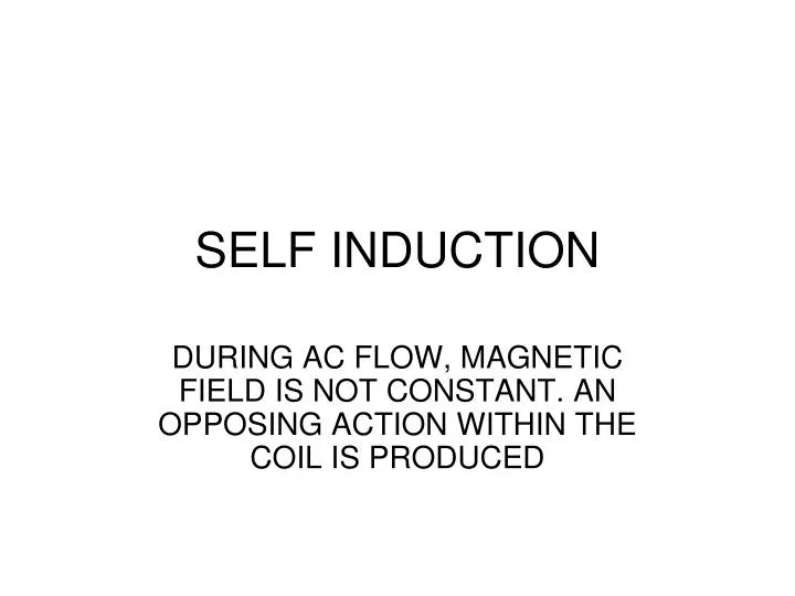 self induction