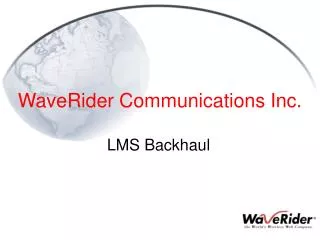 WaveRider Communications Inc.