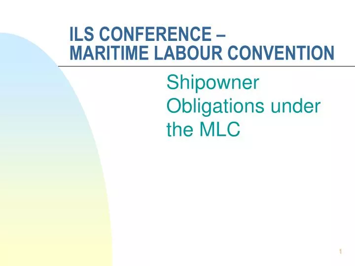 ils conference maritime labour convention