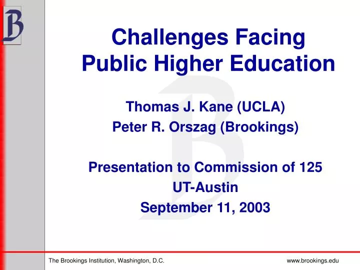 challenges facing public higher education