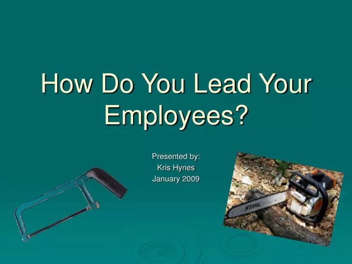 how do you lead your employees