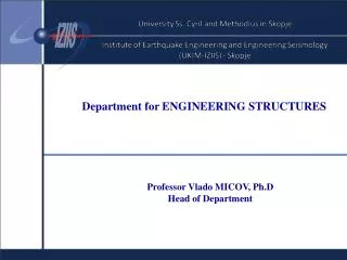 Department for ENGINEERING STRUCTURES