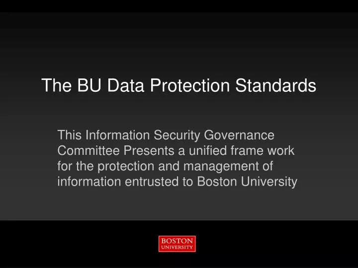 the bu data protection standards
