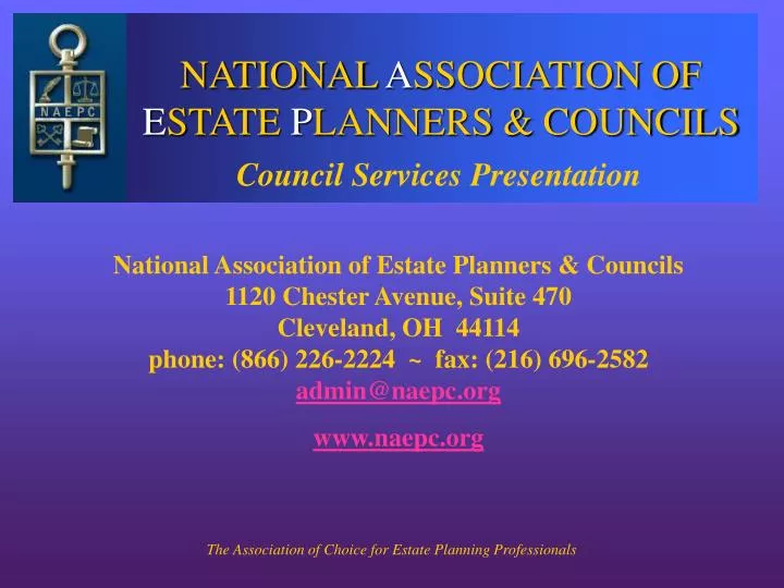 national a ssociation of e state p lanners councils
