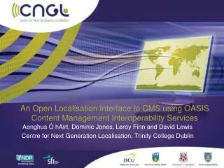 An Open Localisation Interface to CMS using OASIS Content Management Interoperability Services