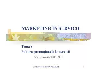 marketing n servicii
