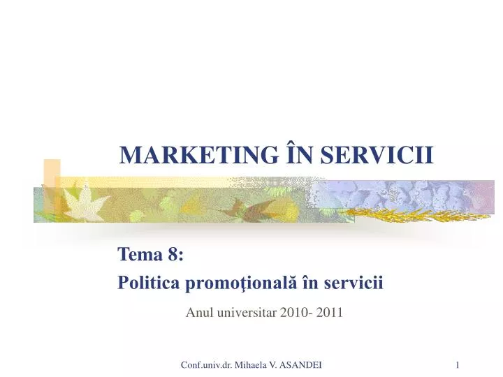 marketing n servicii