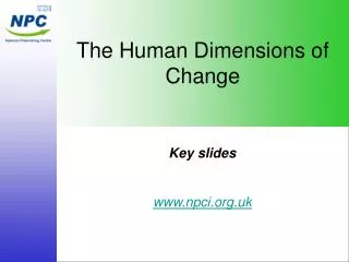 The Human Dimensions of Change