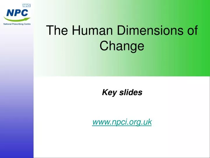 the human dimensions of change