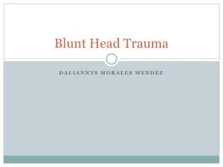 Blunt Head Trauma