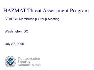 HAZMAT Threat Assessment Program