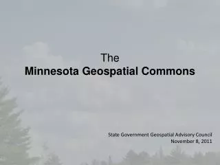 The Minnesota Geospatial Commons