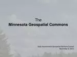 The Minnesota Geospatial Commons - slide 1