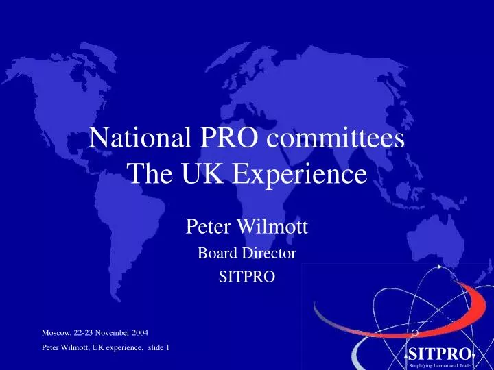 national pro committees the uk experience