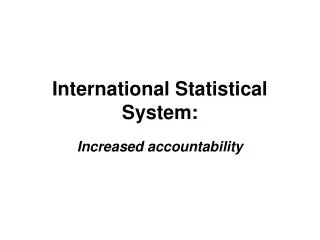 International Statistical System: