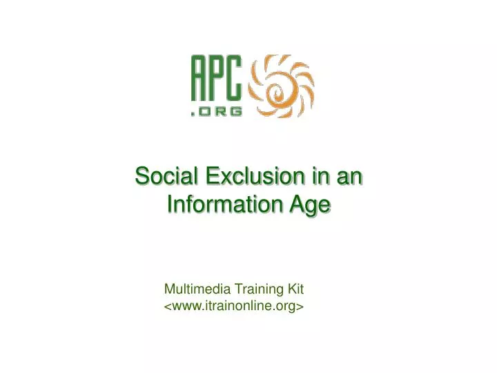 social exclusion in an information age