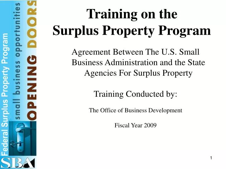 training on the surplus property program