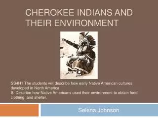 Cherokee Indians and their environment