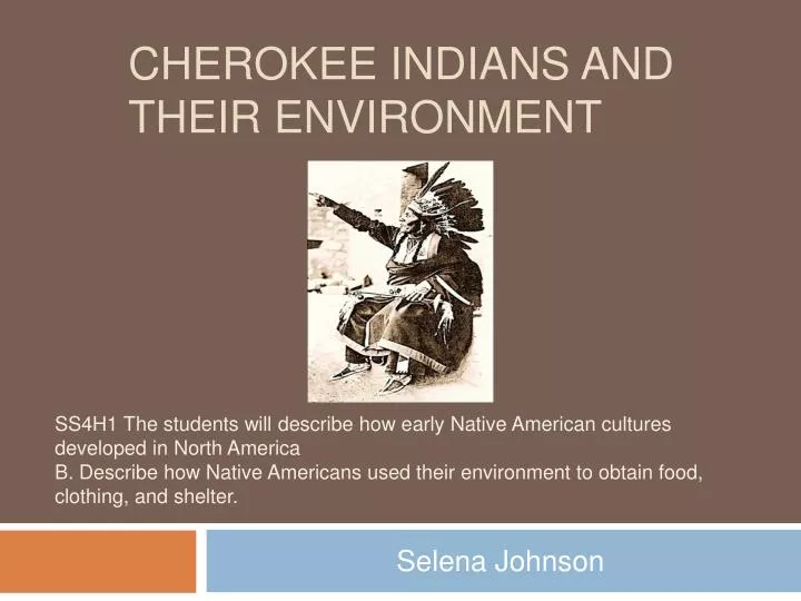 cherokee indians and their environment