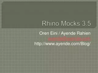Rhino Mocks 3.5