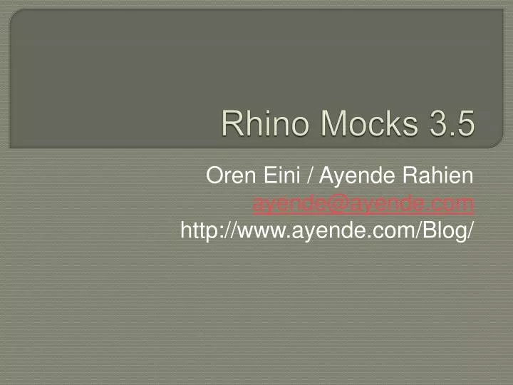rhino mocks 3 5