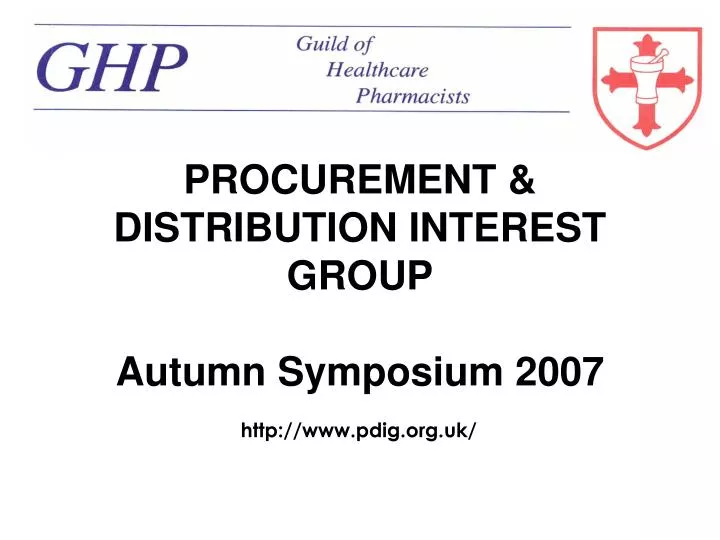 procurement distribution interest group autumn symposium 2007