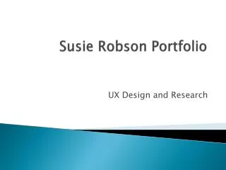 Susie Robson Portfolio