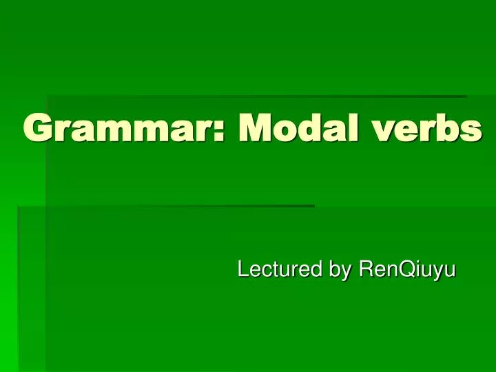 grammar modal verbs