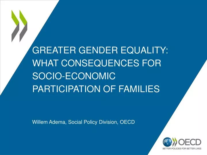 greater gender equality what consequences for socio economic participation of families