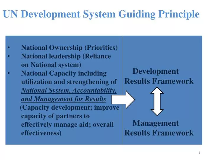 un development system guiding principle