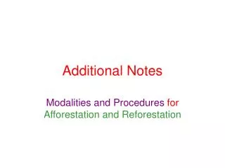Additional Notes