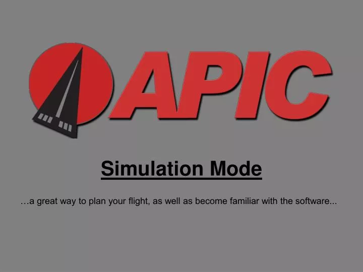 simulation mode