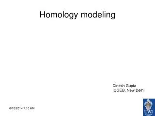 Homology modeling