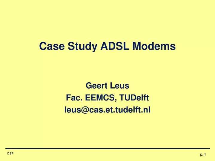 case study adsl modems