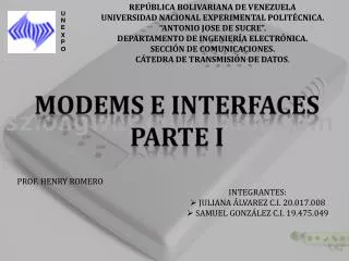 Modems e Interfaces Parte I