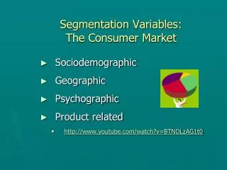 Segmentation Variables: The Consumer Market