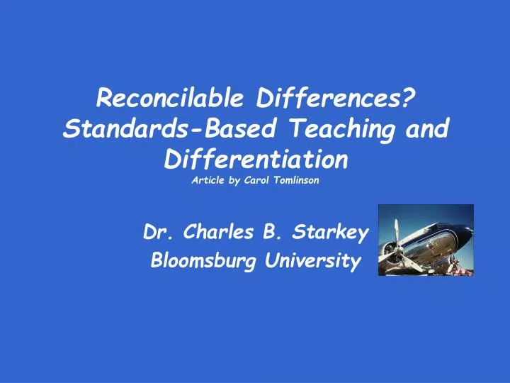 reconcilable differences standards based teaching and differentiation article by carol tomlinson