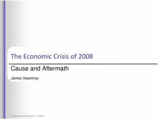 The Economic Crisis of 2008