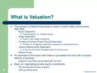 What is Valuation?